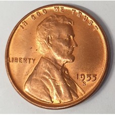 UNITED STATES OF AMERICA 1955S . ONE 1 CENT COIN . MAGNIFICENT BU GRADE